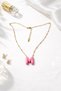 Elegant Steel Necklace with Letter m