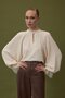 Lace Detailed Long Sleeve Blouse - Beige