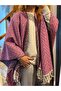 Double-Sided Wool Knitwear Poncho Shawl Women's Clothing Accessory