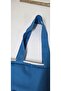 Cobalt Blue Women's Shoulder Bag with Zipper - 7