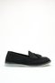 Women's Black Tasseled Suede Loafer Daily Comfortable Sole Stylish Casual Shoes - 2
