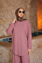 Dusty Rose Tunic and Pants Modal Set - 3