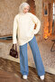 Cream Crew Neck Oversize Knitwear Sweater - 2
