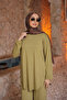 Oil Green Tunic and Trousers Modal Set - 3