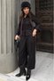 Black Pleated Pocket Balloon Women's Trousers Mg2692
