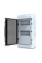صندوق فيوزات 18 قطعة، صندوق فيوزات مثبت على السطح، IP65، 23 × 43.5 × 11.5 سم، بولي 011