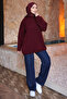 Burgundy Crew Neck Oversize Knitwear Sweater - 3