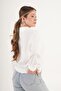 V-Neck Striped Linen Ecru Shirt - 3