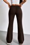 Women's Cotton High-Waist Ultra Stretchy Tie-String Wide Flared Sweatpants - 5