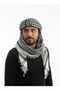 Special Design Black and White Pucci Hat with Evil Eye Beads, Ethnic Kefiye Model - 2