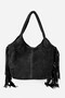 Valeria Tassel Detailed Genuine Suede Leather Bag