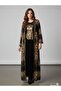 Stone Embellished Velvet Dress, Tulle Kaftan, Tulle Shawl, 3-Piece Set - 2