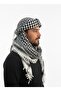 Special Design Black and White Pucci Hat with Evil Eye Beads, Ethnic Kefiye Model - 3