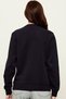 Women's Relaxed Fit Crew Neck Cotton Sweatshirt Women's Relaxed Fit Sweatshirt Black Anthracite - 2