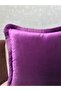 Exclusive Imported Atlas Purple Color Tasseled Cushion Cover 43X43 cm - 5