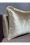 Exclusive Imported Atlas Mink Color Tasseled Throw Pillow Cover 43X43 cm - 6