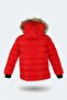 Winter Waterproof Hooded Children's Puffer Coat Comfortable and Warm Red Coat - 2