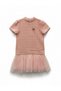 Girl's Tweed Print Tulle Dress - 5