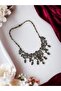 Garden Choker Zircon Stone Embroidered Engagement Henna Wedding Choker - 4