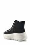 Women's Black High-Sole Sneaker Boots - Thick Platform Casual Shoes - 4