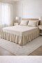 Buldan Linen 3-Sided Gathered Bed Base Skirt with Pillows Hotel Style Decoration Set 90 X 200 - 4