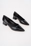Vera Night Black Pointed Toe Women's Ballerina Casual Shoes, 3 cm Heel, Casual, Full Mold