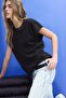 B06 Düşük omuz basic t-shirt - 3
