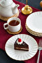 Derya 6 Piece Gold Gilded Porcelain Cake Plate - 3