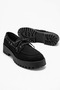 Women's Black Suede Lace-Up Thick Sole Casual Shoes – Chunky Platform Casual Model - 4