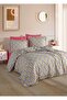 Cotton Ruffled Double Duvet Cover Set--Retro Fan Pattern - 2