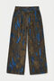 Women's Brown Blue 1s6-15 Palazzo Fit Loose Fit Special Flock Fabric Design Denim Jeans - 6