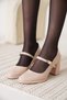 Beige Women's Heeled Shoes Bp18Ms12B