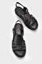 Masila Women's Genuine Leather Padded Comfort Sandals - Black - 3