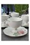 Luxury Porcelain White Detailed Cup Set Pink