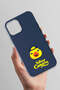iPhone 13 Compatible Yellow Canary Navy Blue Silicone Licensed Phone Case - 3