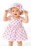 Sweet Summer Baby Girl Dress Polka Dot Patterned Dress with Hat