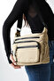 Estella Laurent Beige Women's Multi-Compartment Waterproof Crinkle Daily Crossbody Bag - 2