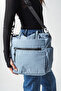 Galivisa Blue Women's Multi-Compartment Waterproof Crinkle Daily Crossbody and Shoulder Bag - 2