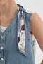 Women's Denim Fabric Collar Vest with Scarf and Lace Detail on the Back - 7