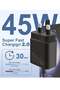 45W Super Fast Charger: USB Type-C Travel Adapter for Samsung & Google Devices