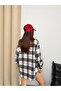 Plaid Patterned Melton Flannel Shirt - 5