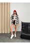 Plaid Patterned Melton Flannel Shirt - 2