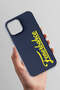 iPhone 13 Pro Max Compatible Handwritten Navy Blue Silicone Licensed Phone Case - 3