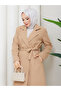 Belted Lined Cashmere Coat Rc5032 - 6