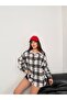 Plaid Patterned Melton Flannel Shirt - 3