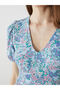 V-Neck Floral Dress - 3