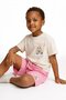 Girls' Cotton Pink Printed T-Shirt and Shorts 2-Piece Set - 4
