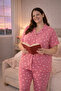 Plus Size Short Sleeve Milan Shirt Pajama Set- Young Mother Series - 5