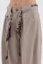 Women's Linen Fabric Design with Detachable Belt and Wide Leg Pants - 6