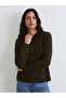 Crew Neck Self-Patterned Women's Knitwear Sweater